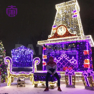 3D <b>LED</b> Christmas Throne <b>Lights</b> for Commercial Holiday Photo Display - Product Image 3