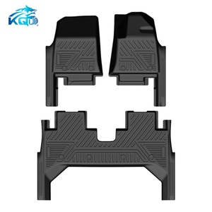 Tapis de voiture sur mesure en TPE 5D 7D antidérapants et imperméables pour une couverture complète, entretien facile, 3 pièces, motif géométrique, 3-3,5 mm - Product Image 2