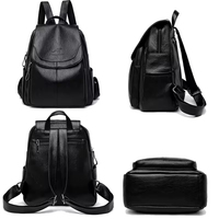 Sac à dos pour femme en cuir PU de haute qualité en gros, sac à main tendance, style chaud avec fermeture à glissière, résistant à l'eau
