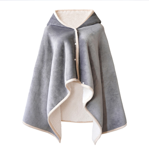 Confortable maison chaud gros doux flanelle <span class=keywords><strong>polaire</strong></span> vêtements de <span class=keywords><strong>d</strong></span>étente en peluche portable à capuche TV couverture Wrap jeter <span class=keywords><strong>Cape</strong></span> - Product Image 1