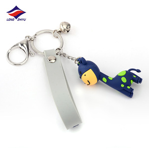 Yinlongzhiyu — porte-clés miroir <span class=keywords><strong>de</strong></span> <span class=keywords><strong>maquillage</strong></span> <span class=keywords><strong>en</strong></span> PVC, personnalisé avec fleur, miroir délicat, cosmétique rose, pour cadeaux promotionnels - Product Image 2
