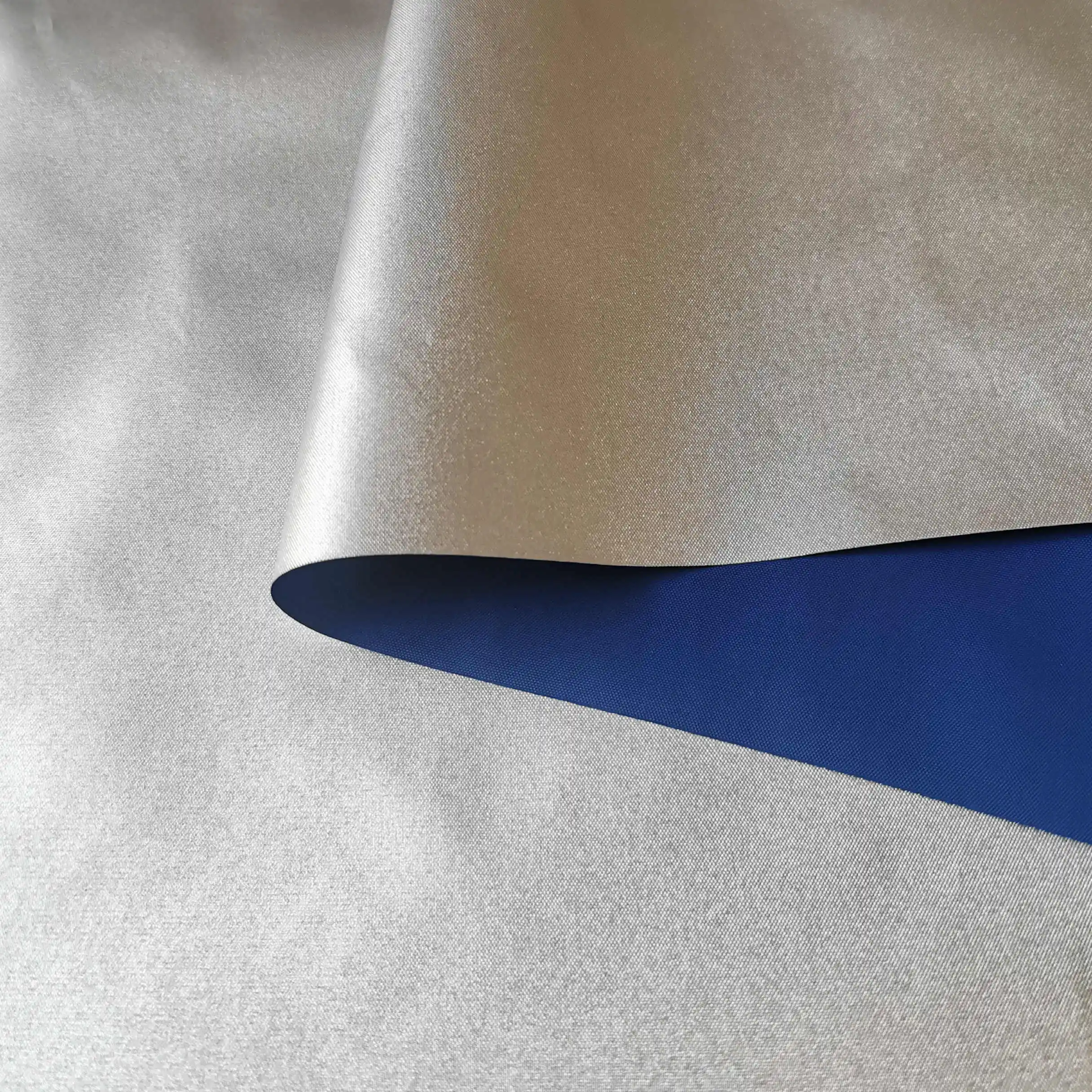 Guarda-chuva de tecido revestido de prata 210t, poliéster à prova d'água, tecido de taffeta
