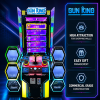 Machine de jeu vidéo de tir simulateur Gun King de 50 pouces à monnayeur, avec armoire à cadeaux à 6 compartiments et système de rédemption de prix lumineux pour divertissement