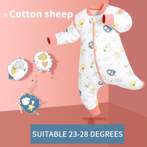 TONWHAR Sacs de couchage détachables pour enfants Cartoon Sacs de couchage pour bébés à <span class=keywords><strong>manches</strong></span> <span class=keywords><strong>longues</strong></span> et jambes fendues avec fermeture à glissière - Product Image 3