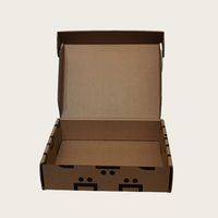 Boîte d'expédition rectangulaire personnalisée en carton ondulé brun kraft recyclé et verni pour cosmétiques, chaussettes, fourrures