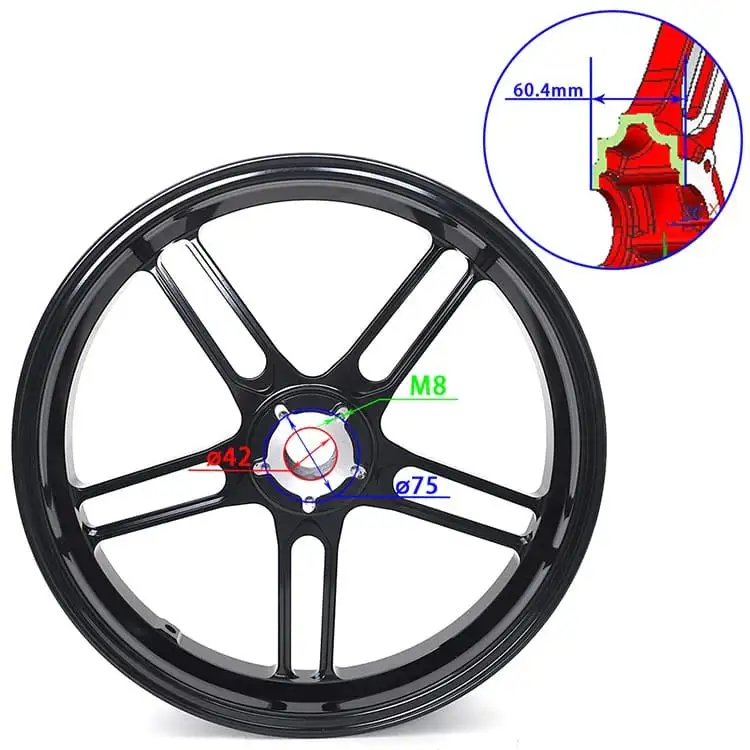 17 Inch Motorfiets Velg Geschikt 17 "X 3.5" Motorfiets Wielen Fit Supermoto Wielen Gsxr600 R750 1300r 1400 Tl1000r Tl 1000S