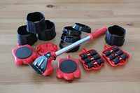 Möbel-Transport- und Hebe-Werkzeugset, Umzugsset mit 360°-Drehfunktion °   Drehbare Rollen, Heber für Bett, Sofa, schwere Geräte, Haushalt