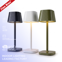 Lampe de chevet LED rechargeable moderne avec capteur tactile, lampe de bureau en métal à intensité variable pour restaurant, lampe de table sans fil