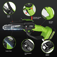 Gergaji Mini Tangan Tanpa Kabel 20V Motor Brushless 6 Inci Mesin Pemotong Kayu