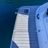 Tapis de pont en mousse EVA imitation teck pour plateforme de bain et cockpit de bateau Sea Ray SPX190 2015, style SeaDek MarineMat, auto-adhésif