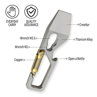 TGZUO Mini-palan portable en titane, porte-clés, facile à utiliser, outil de réparation multifonction industriel de poche pour bricolage et extérieur