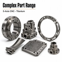 Piezas Complejas de Titanio Mecanizadas con Precisión por CNC de 5 Ejes Personalizadas para Equipos de Energía Semiconductor, Fabricante OEM