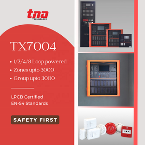 Tanda LPCB EN Standard 1 loop pannello di controllo antincendio sistema indirizzabile con rilevatori di fumo e calore - Product Image 3