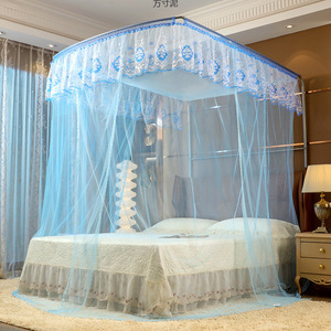 Moustiquaire en forme <span class=keywords><strong>de</strong></span> U pour <span class=keywords><strong>lit</strong></span> King Queen Size, style princesse, avec baldaquin en dentelle et filet, pour intérieur - Product Image 6
