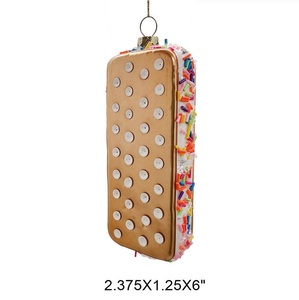 Adornos Navideños <span class=keywords><strong>de</strong></span> Cristal Soplado Hechos a Mano, con Forma <span class=keywords><strong>de</strong></span> Dumpling Horneado, Decoración Colgante para Restaurantes y Regalos - Product Image 6