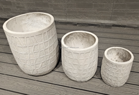 Pot de fleurs en fibre de verre sculpté à la main, style américain, design moderne, avec trou de drainage, écologique, léger, durable, 20L, pour centre commercial
