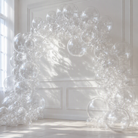 Ballon transparent gonflable à l'hélium de 12 pouces pour décoration de fête d'anniversaire, à remplir