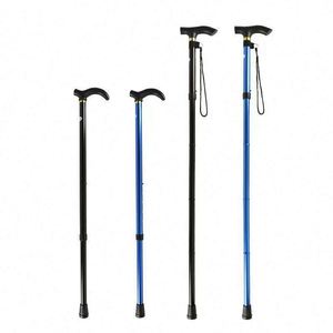 Bâtons de marche en alliage d'aluminium légers, télescopiques à quatre sections, pliables, pour la randonnée, la marche et les personnes âgées - Product Image 2