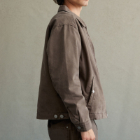 Marron Vintage lavé à l'acide Relax Denim veste coton personnalisé High Street Y2K Jean veste Patch poitrine poche surdimensionnée hommes veste