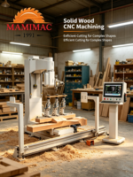 Centre d'usinage CNC 5 axes multi-broches JET pour le fraisage et le mortaisage de tiges de chaise en bois massif