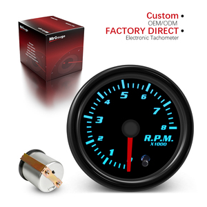 มาตรวัดความเร็วรอบเครื่องยนต์ดิจิตอล MrGauge Universal ขนาด 52 มม. 7 สี LED 0-8000 รอบต่อนาที สำหรับ<span class=keywords><strong>รถ</strong></span>ยนต์แข่ง ติดตั้งบนแผงหน้าปัด - Product Image 1