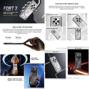 Téléphone robuste Blackview FORT 2, classé parmi les meilleurs, 8 Go + 128 Go, écran 6,56 pouces, Android 15, MediaTek MT6769V/CB Helio G81 Octa Core - Product Image 5