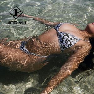 High Quality Beachwear Luxury Hawaiian Swimsuit <b>Set</b> Custom Recycled Polyester Printed Bathing Suits - Product Image 4