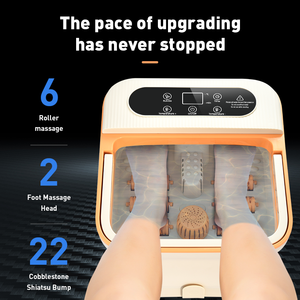 フットバスタブバスマッサージャー家庭用インテリジェントマッサージフットバス電気加熱式シアツフットバススパマッサージャー - Product Image 4