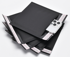 Cushioned Padded Eco-Friendly Recyclable Kraft Bubble Mailers Strong Adhesion <b>Black</b> Shipping Envelopes for <b>Small</b> Business - Product Image 5