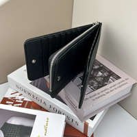 Dompet panjang pria, kulit PU serat karbon, tas Slot kartu Multi, kapasitas besar, dompet sederhana, tempat kartu