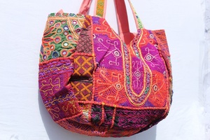 Jaipuri Style Banjara Bag Vintage Hobo Sling Ethnic Hand Embroidered Two <b>Straps</b> Waterproof Large Capacity <b>Shoulder</b> Bag Purse - Product Image 4