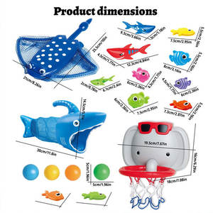 Juguetes de baño para bebés, aro de baloncesto de elefante, 3 en 1 juguetes de baño, juego de <span class=keywords><strong>bañera</strong></span> para bebés - Product Image 2