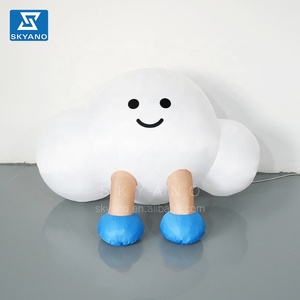 Poupée gonflable nuage de dessin animé pour pas de décoration de toit Ballon Bulle Art Nuage Sculpture gonflable Décoration d'art gonflable - Product Image 3