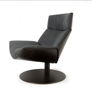 Sillón reclinable para oficina en casa, ocio, chapa de nogal laminada, carcasa de cuero de lujo, comodidad, silla Marc Sadler <span class=keywords><strong>Desiree</strong></span> Kara - Product Image 2