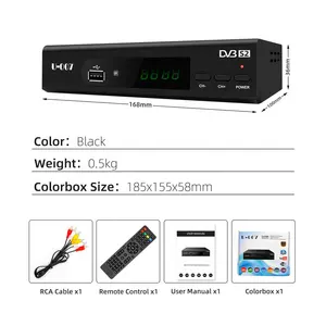 JUNUO ricevitore satellitare CCCAM set top box MPEG4 H.264 Decoder FHD 1080P supporto USB WiFi Dongle ricevitore TV digitale