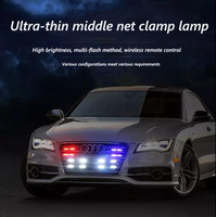LKW 12V 24V 4 LED Stroboskop-Warnleuchte Blinkende Kühlergrill-Lichtleiste Auto-Rundumleuchte Gelbes Verkehrsnotlicht