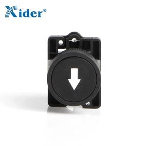 Interruptor de botón pulsador marcado con retorno por resorte de plástico, flecha con marca de color negro, 1/2/2 - Product Image 2