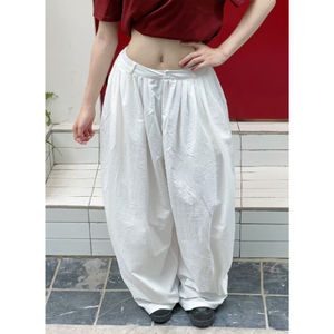 Pantalones de pierna ancha de nueve puntos, ropa informal adelgazante, pantalones de verano de alta calidad para mujer, diseño de capullo de flores, cintura alta - Product Image 1