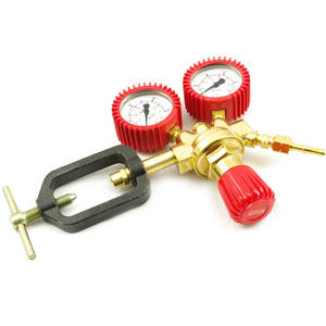 Manomètres en cuivre pur de style italien pour oxygène, dioxyde de carbone, argon, acétylène, régulateur de pression de GPL de style allemand W21.8 - Product Image 1