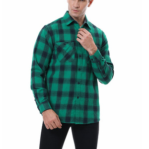 Chemise décontractée pour homme 2026 respirante, double face brossée, grande taille, en flanelle tricotée avec logo personnalisable, idéale pour le printemps - Product Image 3