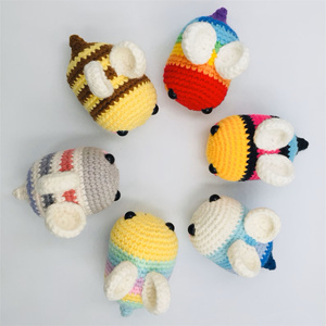 Rinbow Bee Little Crochet Colorful Bee Amigurumi Cute Kawaii Crochet Bee Amigurumi - Product Image 5