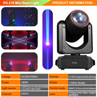 Lumière d'effet DJ RED STAR 180W LED double tête RGB 4 en 1 avec stroboscope 1-30Hz, contrôle DMX512 pour fête, club, discothèque, mariage, spectacle