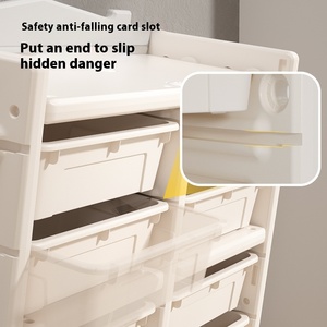 ชั้นวางของใช้ในบ้านสำหรับเด็กและทารก ชั้นวางของเล่นพลาสติกหลายชั้น ตู้เก็บของแบบตั้งพื้นสำหรับเด็ก - Product Image 4