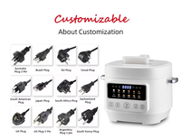 Olla a presión eléctrica Olla caliente 4L con 12 en 1 Programas de cocina 1300W Panel de control colorido multifunción Pantalla LCD