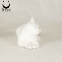 Peluche personnalisée chat noir et blanc, fourrure réaliste, simulation de peluche, poupée pour décoration de la maison
