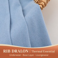 Tissu en molleton Dralon côtelé tricoté, 250 GSM, extensible dans les 4 sens, teint uni, épais, pour sous-vêtements d'hiver pour filles et garçons - Vente en gros