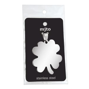 Ciondolo in acciaio quadrifoglio elegante ciondoli fini per collezioni di gioielli - Product Image 2