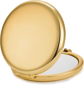Miroir cosmétique de poche rond double face personnalisé avec logo, mini miroir personnel à tenir à la main - Product Image 2
