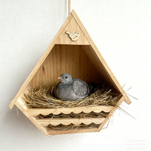 <span class=keywords><strong>Casa</strong></span> de Pájaros de Madera para Exteriores, Nido de Cría para Palomas Medianas, Caja de Hábitat para Pájaros de Jardín, Refugio para Pájaros de Patio Trasero, Jaula para Pájaros - Product Image 2
