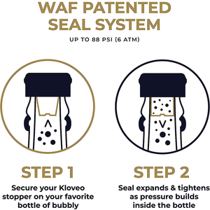 Tapón de botella de champán de grado profesional Tapón de vino Plata dorada - Product Image 6